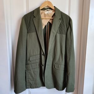 Rag & Bone - Herringbone Blazer - Olive Green - 42R